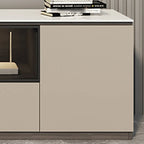 94 Dark Gray Stone Long Cabinet TV Stand with LED Lights