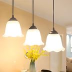 Modern Frosted Glass Adjustable Island Pendant Light for Kitchen