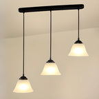 Modern Frosted Glass Adjustable Island Pendant Light for Kitchen