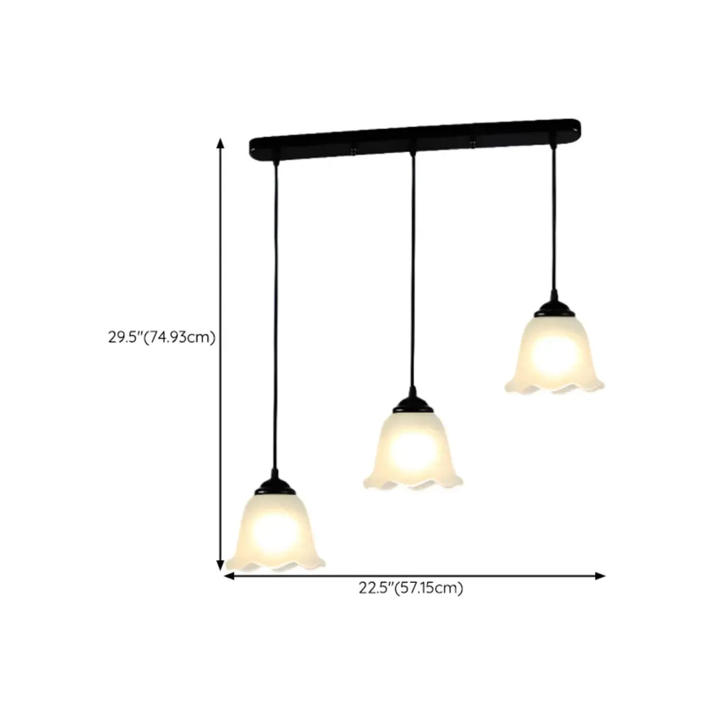 Modern Frosted Glass Adjustable Island Pendant Light for Kitchen