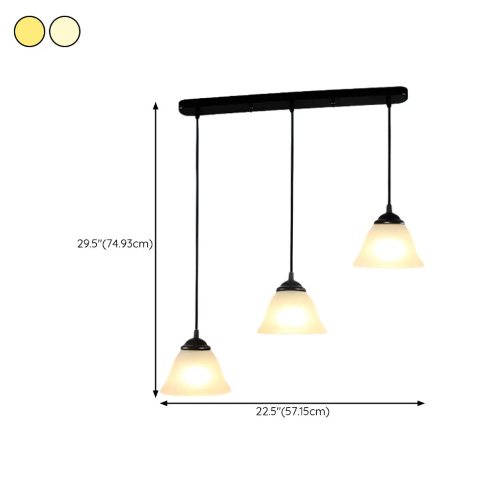 Modern Frosted Glass Adjustable Island Pendant Light for Kitchen