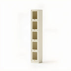 Cherry Wood Vertical Bookcase with Glass Doors