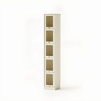 Cherry Wood Vertical Bookcase with Glass Doors