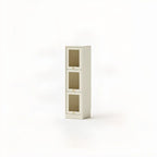Cherry Wood Vertical Bookcase with Glass Doors