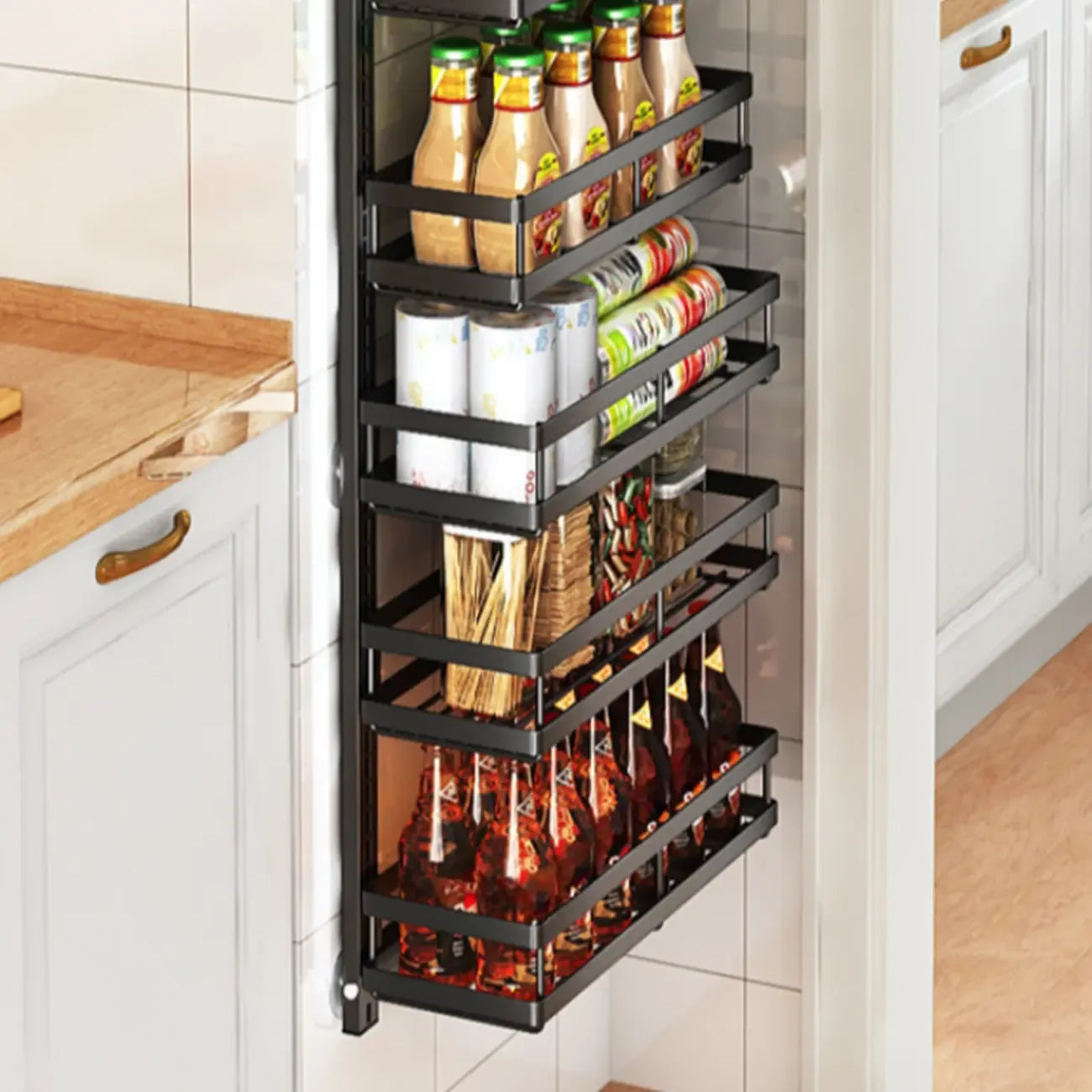 Adjustable Steel Wall-Mounted Multi-Shelf Storage Racks