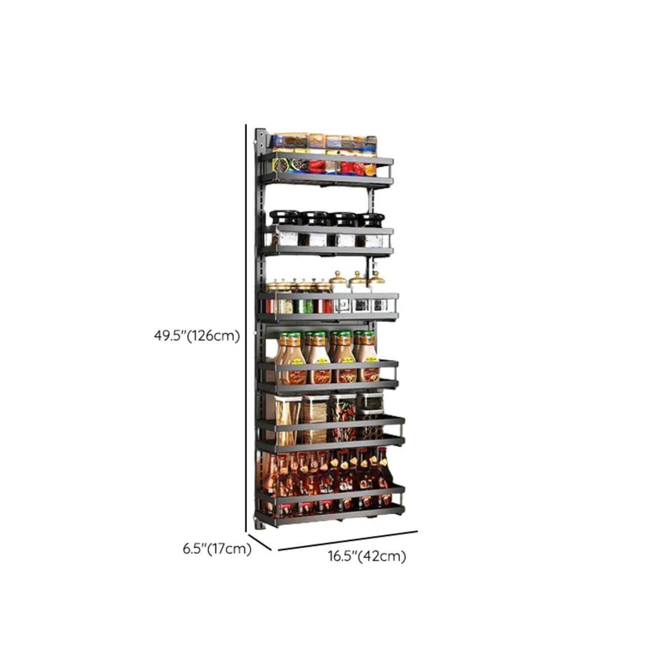 Adjustable Steel Wall-Mounted Multi-Shelf Storage Racks