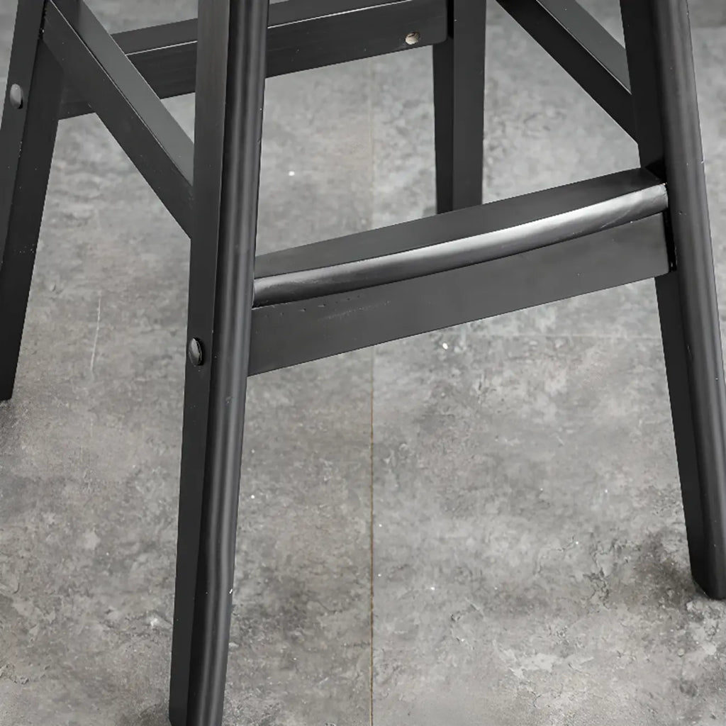 Modern Wood Upholstered Bar Stools with Back