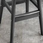 Modern Wood Upholstered Bar Stools with Back