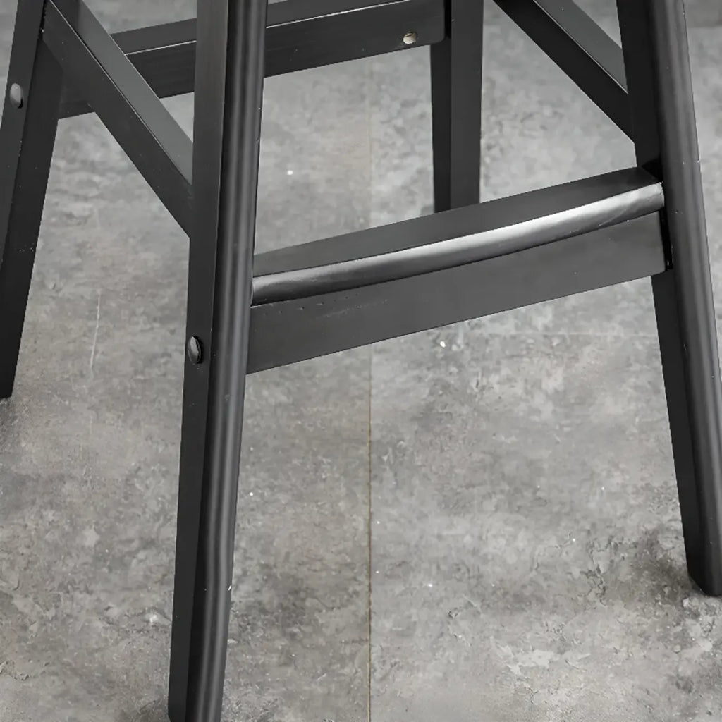Modern Wood Upholstered Bar Stools with Back