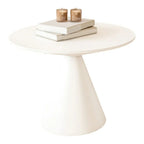 Modern Wood Coffee Table White Marble Base