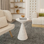Modern Wood Coffee Table White Marble Base