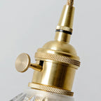 3-Light Modern Glass Gold Island Pendant Light for Kitchen