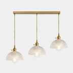 3-Light Modern Glass Gold Island Pendant Light for Kitchen
