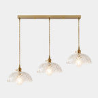 3-Light Modern Glass Gold Island Pendant Light for Kitchen