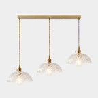 3-Light Modern Glass Gold Island Pendant Light for Kitchen