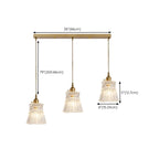 3-Light Modern Glass Gold Island Pendant Light for Kitchen