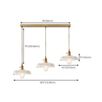 3-Light Modern Glass Gold Island Pendant Light for Kitchen