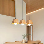 3-Light Modern Wood Island Pendant Light for Kitchen