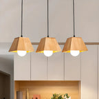 3-Light Modern Wood Island Pendant Light for Kitchen