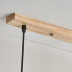 3-Light Modern Wood Island Pendant Light for Kitchen