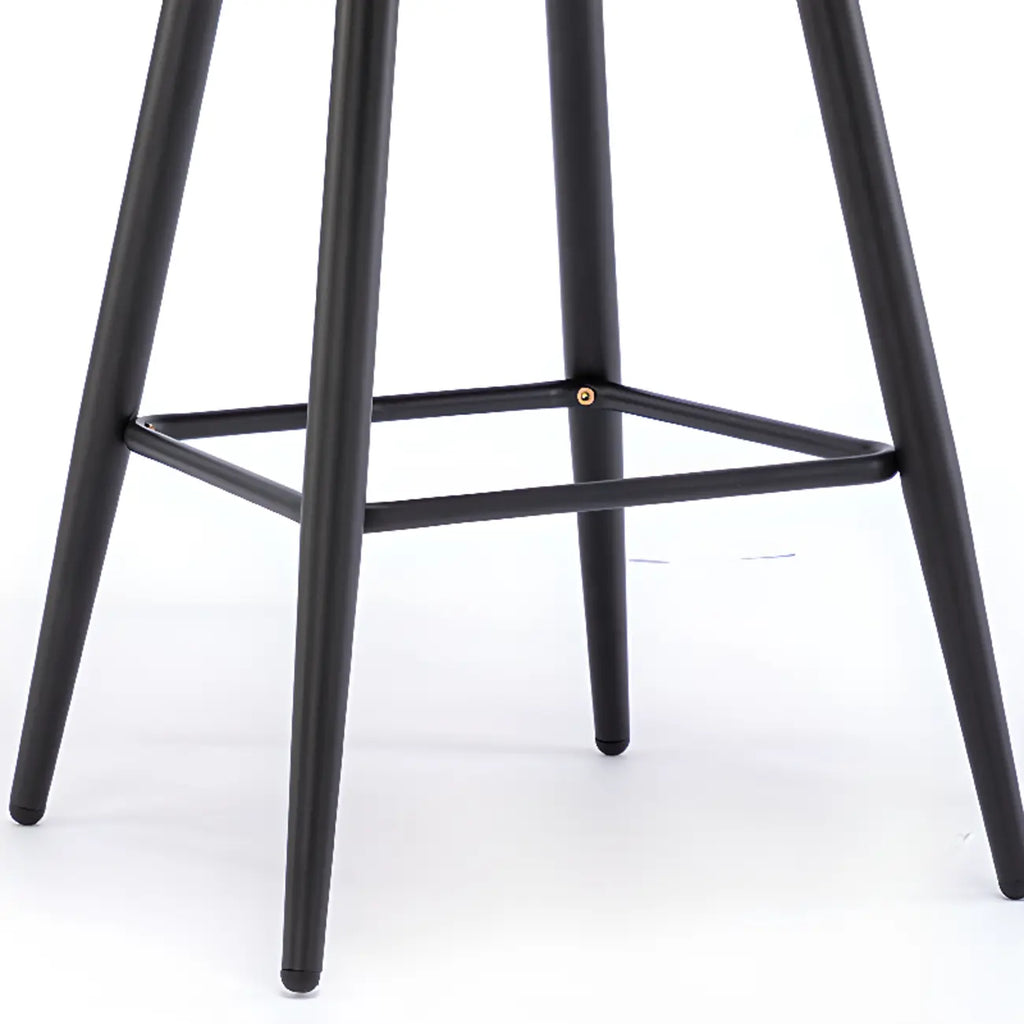 Tufted Four Legs Leather Wingback Counter Bar Stools