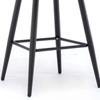 Tufted Four Legs Leather Wingback Counter Bar Stools