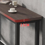 Simple Metal Leg Wooden Fixed Top Bar Table in Brown for Pub
