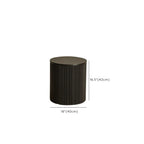 Simple Black Pine Round Drawer Coffee Table