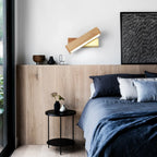 Rotatable Linear Wooden LED Wall Sconce for Bedside Decor
