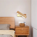 Rotatable Linear Wooden LED Wall Sconce for Bedside Decor