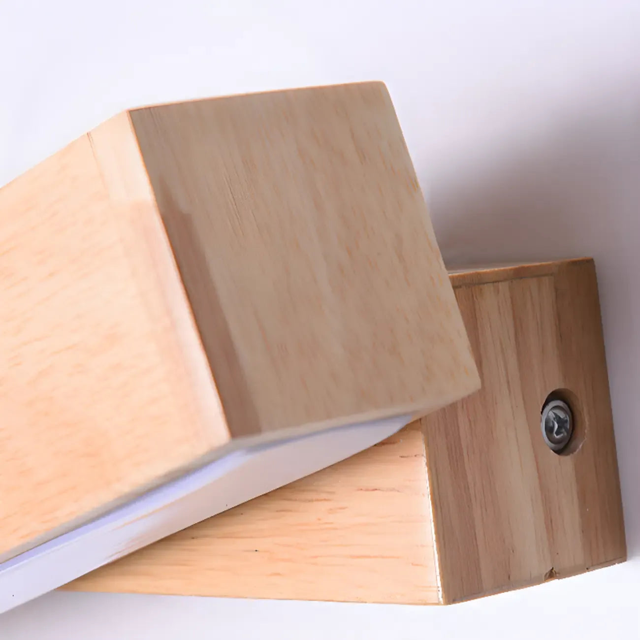 Rotatable Linear Wooden LED Wall Sconce for Bedside Decor