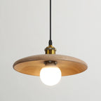 Rustic Wood Round Adjustable Island Light