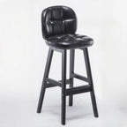 Elegant Low Back Bucket Faux Leather Bar Stool