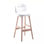 Elegant Low Back Bucket Faux Leather Bar Stool