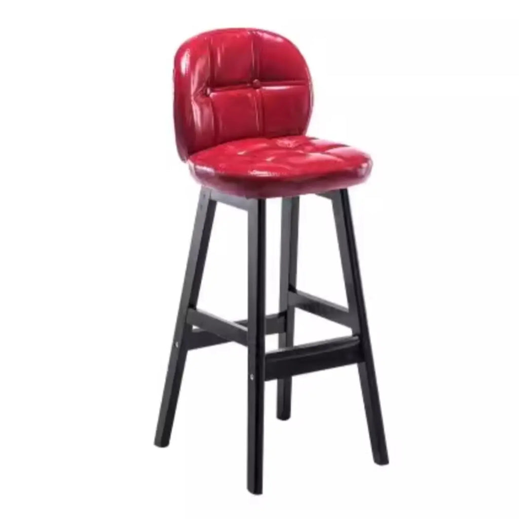 Elegant Low Back Bucket Faux Leather Bar Stool