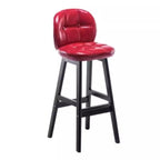Elegant Low Back Bucket Faux Leather Bar Stool