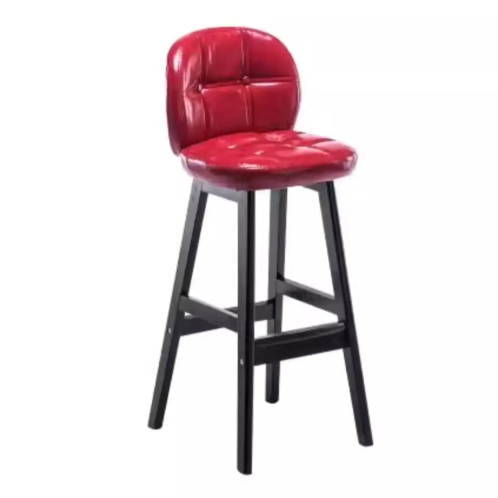 Elegant Low Back Bucket Faux Leather Bar Stool