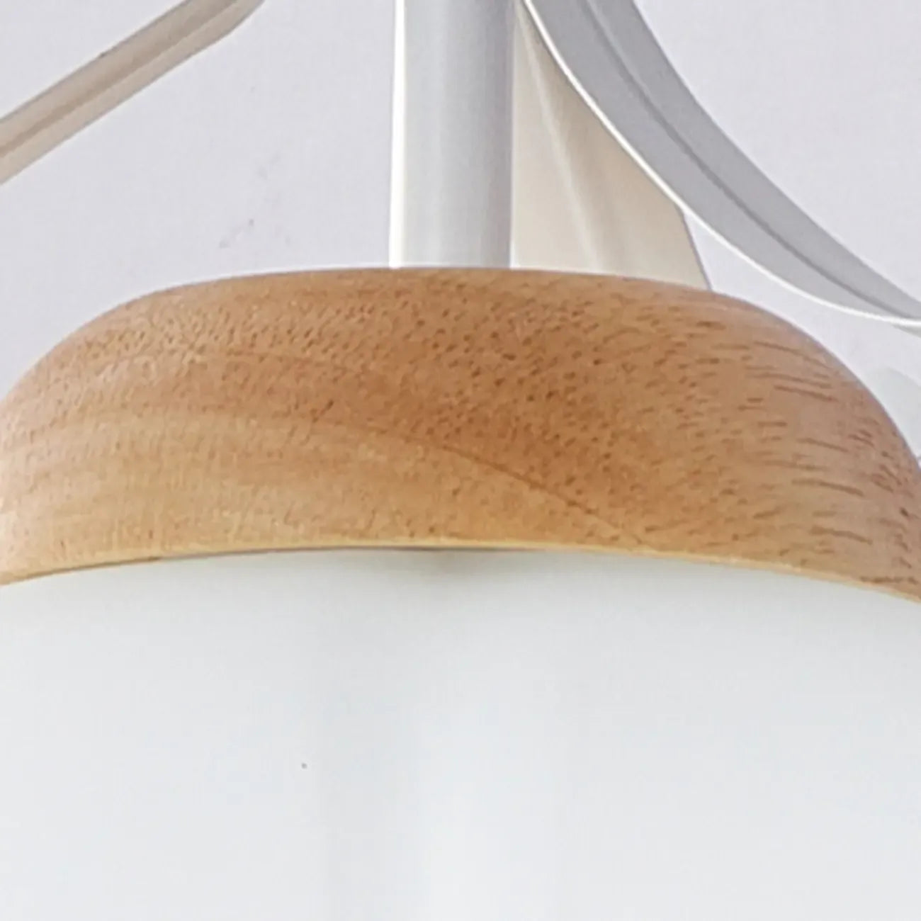 Elegant Floral Wall Sconce with Wooden Backplate for Bedside