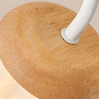 Elegant Floral Wall Sconce with Wooden Backplate for Bedside