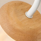 Elegant Floral Wall Sconce with Wooden Backplate for Bedside