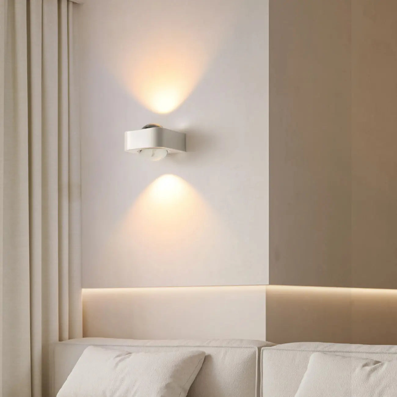 Dimmable Up & Down LED Wall Sconce for Bedroom Lighting