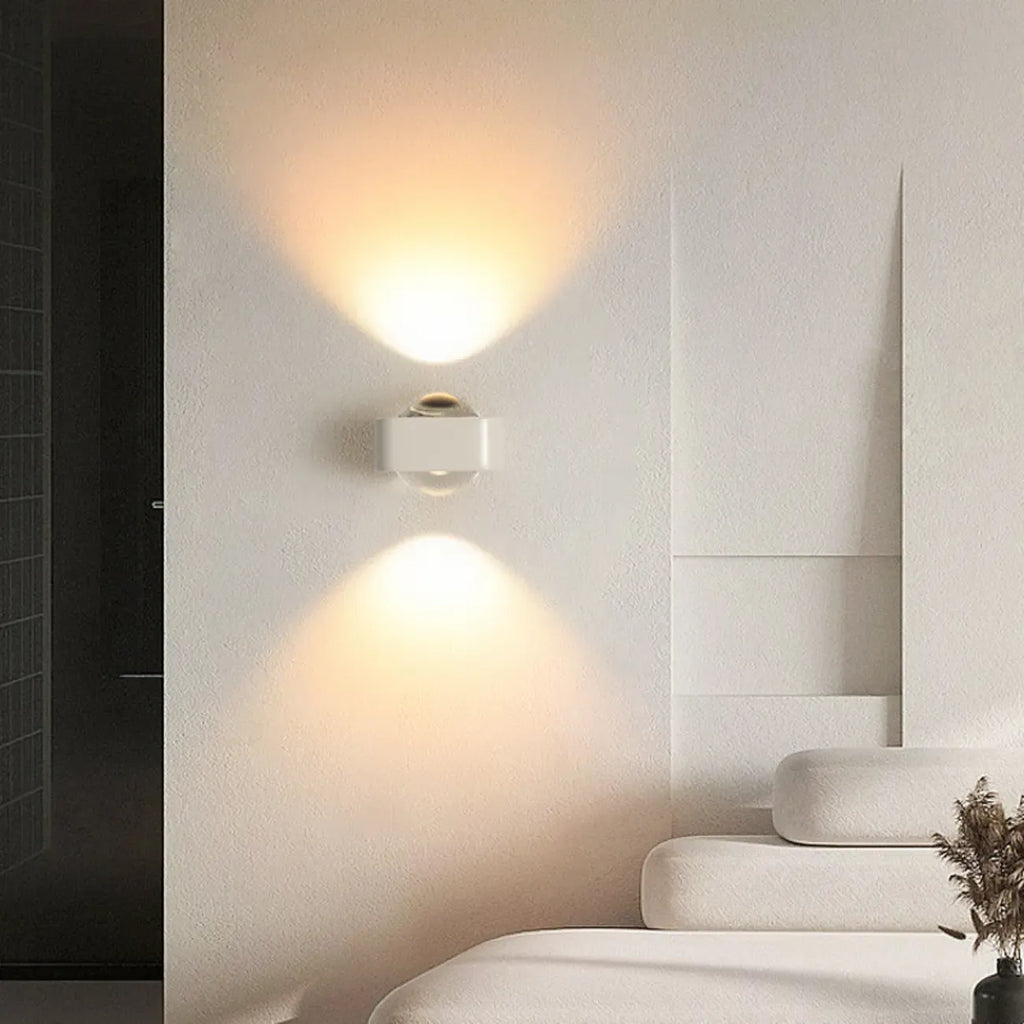 Dimmable Up & Down LED Wall Sconce for Bedroom Lighting