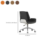 Sleek Black Leather Metal Adjustable Office Chair