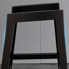 Mid-Century Modern Faux Leather Bar Stools with Wood Legs