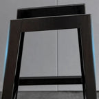 Mid-Century Modern Faux Leather Bar Stools with Wood Legs