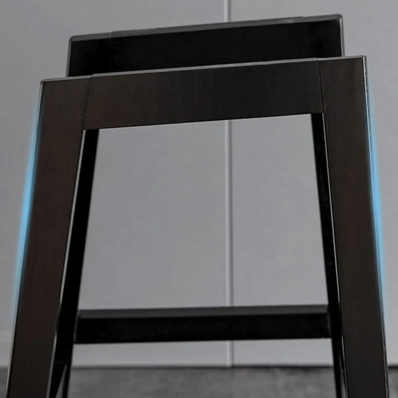 Mid-Century Modern Faux Leather Bar Stools with Wood Legs