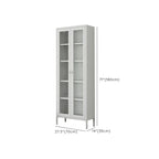 Modern Steel Glass Adjustable Shelves Display Storage Cabinet