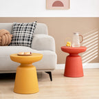 Minimalist Round Plastic End Table for Living Room