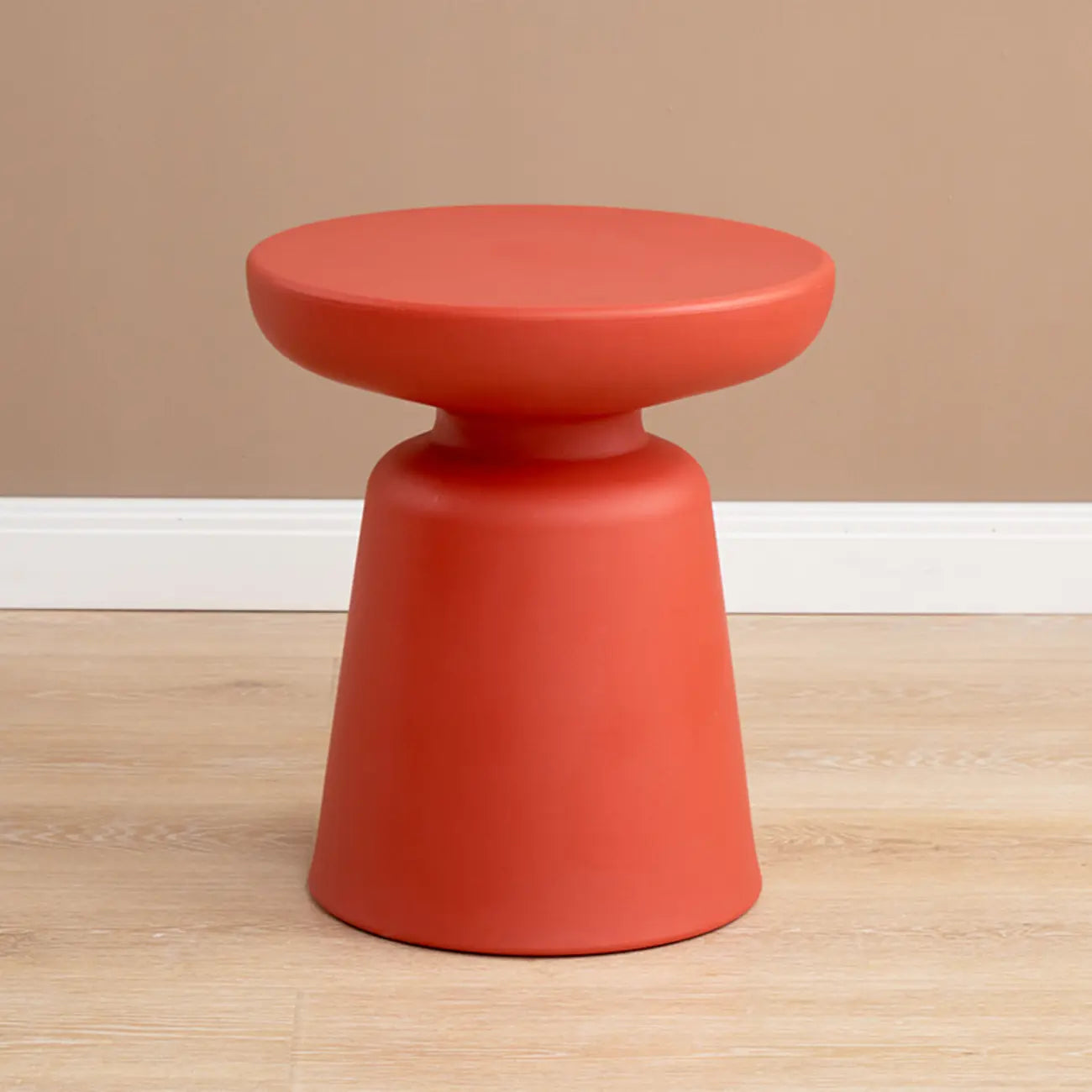 Minimalist Round Plastic End Table for Living Room
