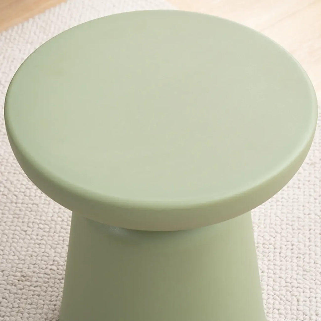 Minimalist Round Plastic End Table for Living Room